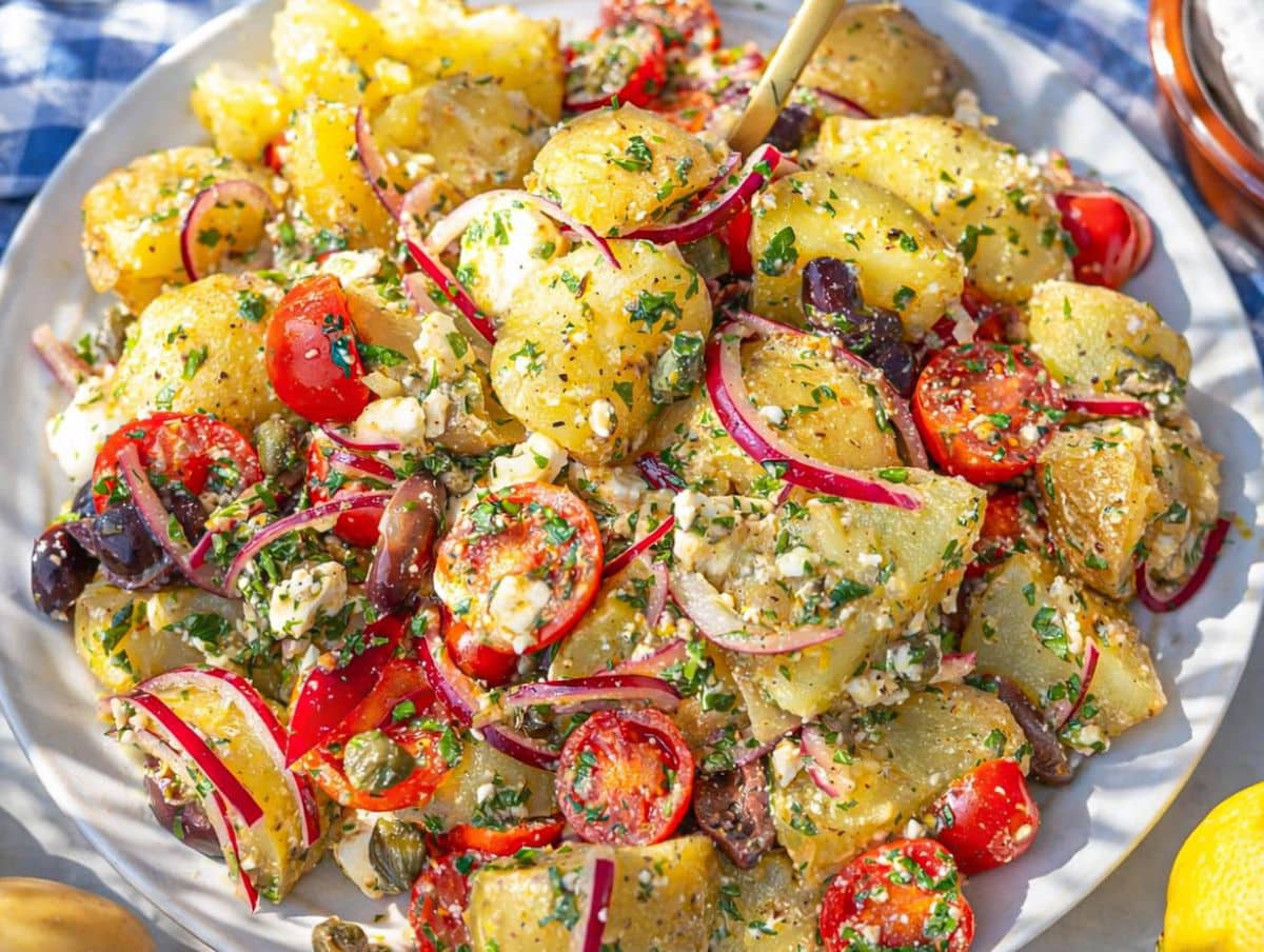 Easy Make-Ahead Greek Potato Salad: Perfect for Any Gathering